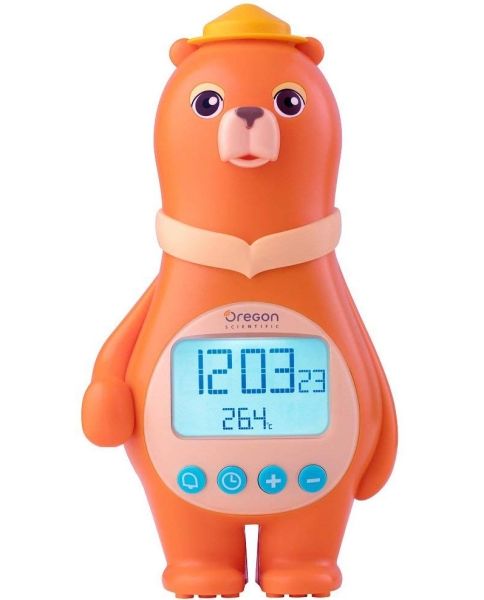 OREGON BC100-ORG Big Bear Alarm Clock with Digital Temperature Time ...